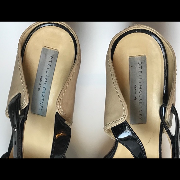 STELLA McCARTNEY Raffia Wood Platform Heels 10 - Picture 3 of 8